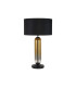 Clarkson Tubular Table Lamp 1 Light E27 Satin Black/Gold Fade Glass/Black/Prosecco 40cm Velvet Shade-4