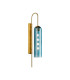 Clarkson 70cm Curved Wall Light 1 Light E27 Brass Gold / Blue-1