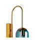 Clarkson 70cm Curved Wall Light 1 Light E27 Brass Gold / Blue-5