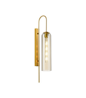 Clarkson 70cm Curved Wall Light 1 Light E27 Brass Gold / Cognac-1