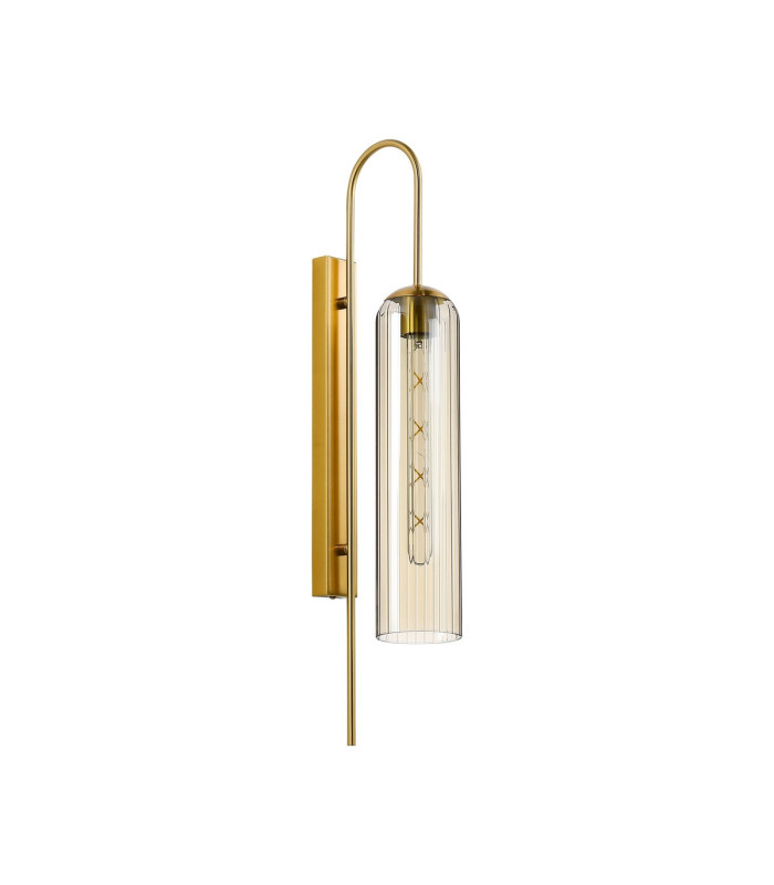 Clarkson 70cm Curved Wall Light 1 Light E27 Brass Gold / Cognac-3