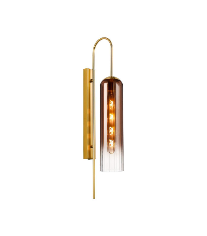Clarkson 70cm Curved Wall Light 1 Light E27 Brass Gold / Copper Fade-1
