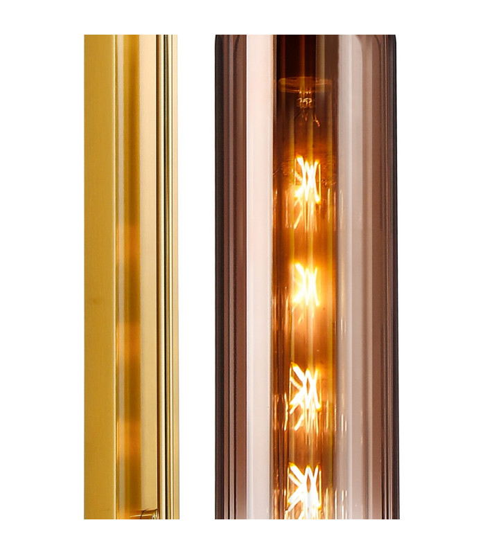 Clarkson 70cm Curved Wall Light 1 Light E27 Brass Gold / Copper Fade-6