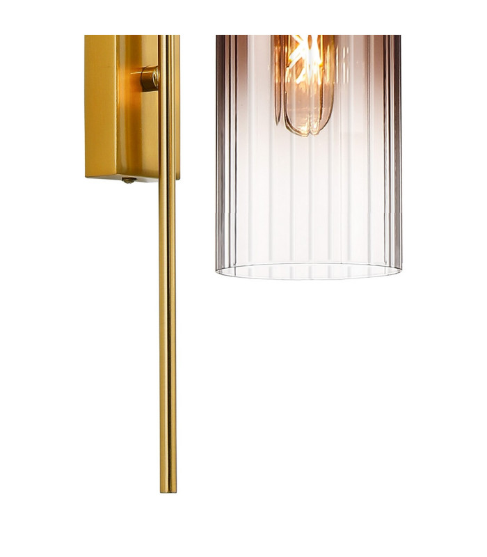 Clarkson 70cm Curved Wall Light 1 Light E27 Brass Gold / Copper Fade-7
