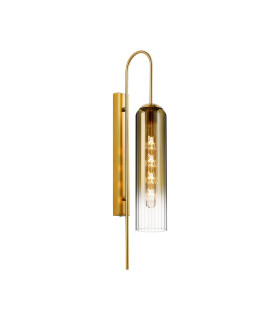 Clarkson 70cm Curved Wall Light 1 Light E27 Brass Gold / Gold Fade-1