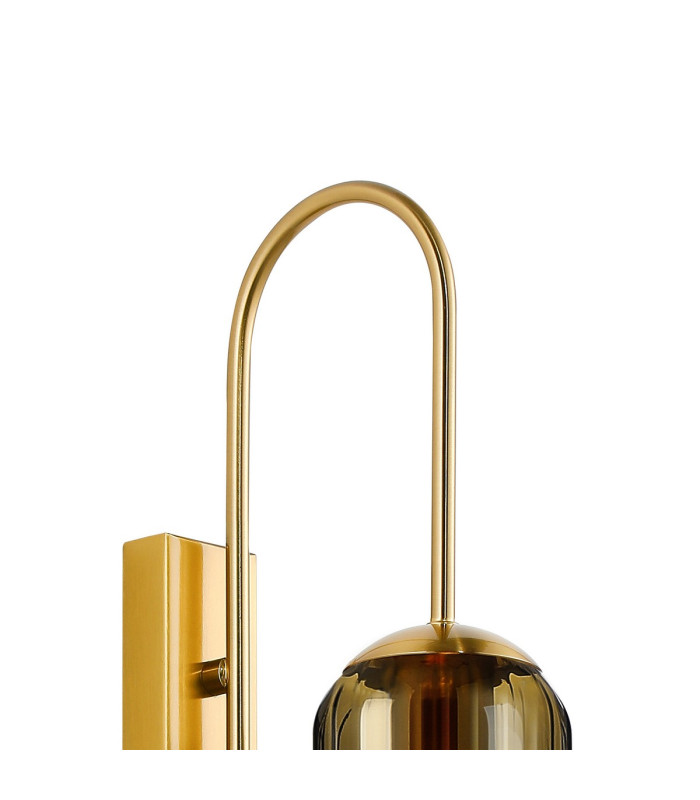 Clarkson 70cm Curved Wall Light 1 Light E27 Brass Gold / Gold Fade-5