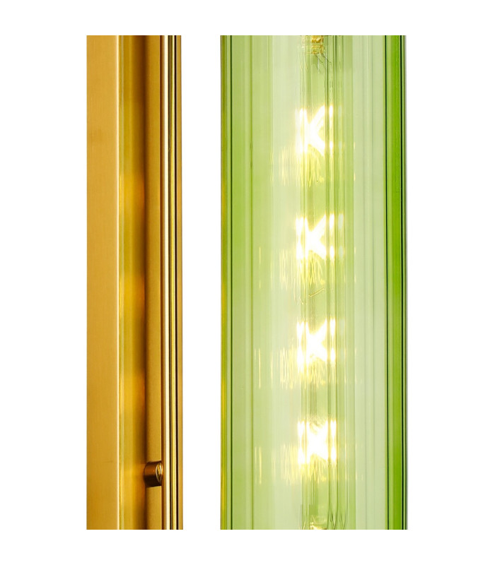 Clarkson 70cm Curved Wall Light 1 Light E27 Brass Gold / Green-6