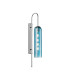 Clarkson 70cm Curved Wall Light 1 Light E27 Polished Nickel / Blue-1