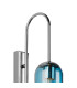 Clarkson 70cm Curved Wall Light 1 Light E27 Polished Nickel / Blue-5