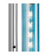 Clarkson 70cm Curved Wall Light 1 Light E27 Polished Nickel / Blue-6