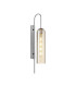 Clarkson 70cm Curved Wall Light 1 Light E27 Polished Nickel / Cognac-1