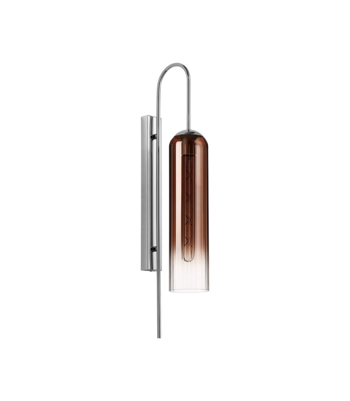Clarkson 70cm Curved Wall Light 1 Light E27 Polished Nickel / Copper Fade-4