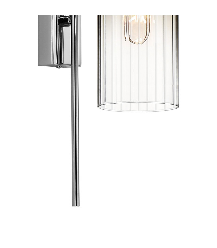 Clarkson 70cm Curved Wall Light 1 Light E27 Polished Nickel / Gold Fade-7