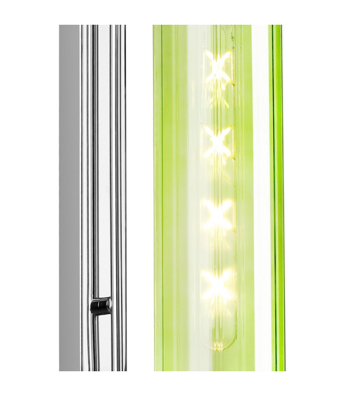 Clarkson 70cm Curved Wall Light 1 Light E27 Polished Nickel / Green-6