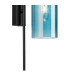 Clarkson 70cm Curved Wall Light 1 Light E27 Satin Black / Blue-6
