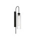 Clarkson 70cm Curved Wall Light 1 Light E27 Satin Black / Clear-1