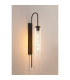 Clarkson 70cm Curved Wall Light 1 Light E27 Satin Black / Clear-3