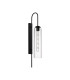 Clarkson 70cm Curved Wall Light 1 Light E27 Satin Black / Clear-4