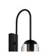 Clarkson 70cm Curved Wall Light 1 Light E27 Satin Black / Clear-5