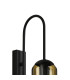 Clarkson 70cm Curved Wall Light 1 Light E27 Satin Black / Gold Fade-5