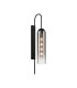 Clarkson 70cm Curved Wall Light 1 Light E27 Satin Black / Smoke Fade-1