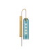 Clarkson 70cm Curved Wall Light 1 Light E27 Satin Gold / Blue-1