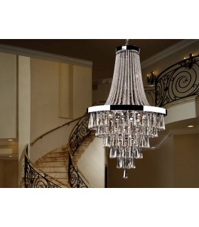 22 Light Crystal Chandelier Chrome, G9 - 1
