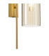 Clarkson 70cm Curved Wall Light 1 Light E27 Satin Gold / Cognac-7
