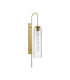 Clarkson 70cm Curved Wall Light 1 Light E27 Satin Gold / Clear-4