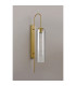 Clarkson 70cm Curved Wall Light 1 Light E27 Satin Gold / Clear-8