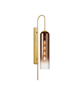 Clarkson 70cm Curved Wall Light 1 Light E27 Satin Gold / Copper Fade-1