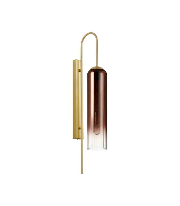 Clarkson 70cm Curved Wall Light 1 Light E27 Satin Gold / Copper Fade-4