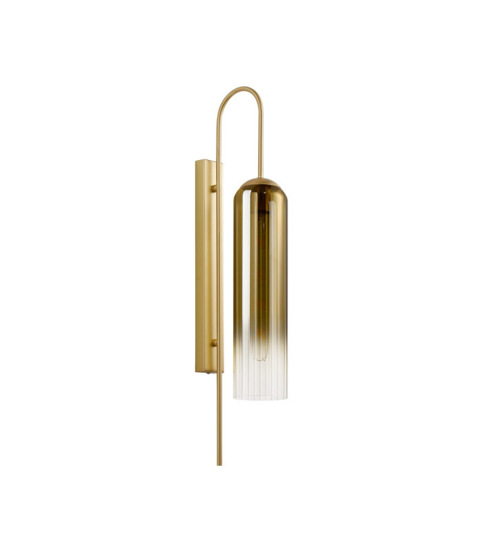 Clarkson 70cm Curved Wall Light 1 Light E27 Satin Gold / Gold Fade-4