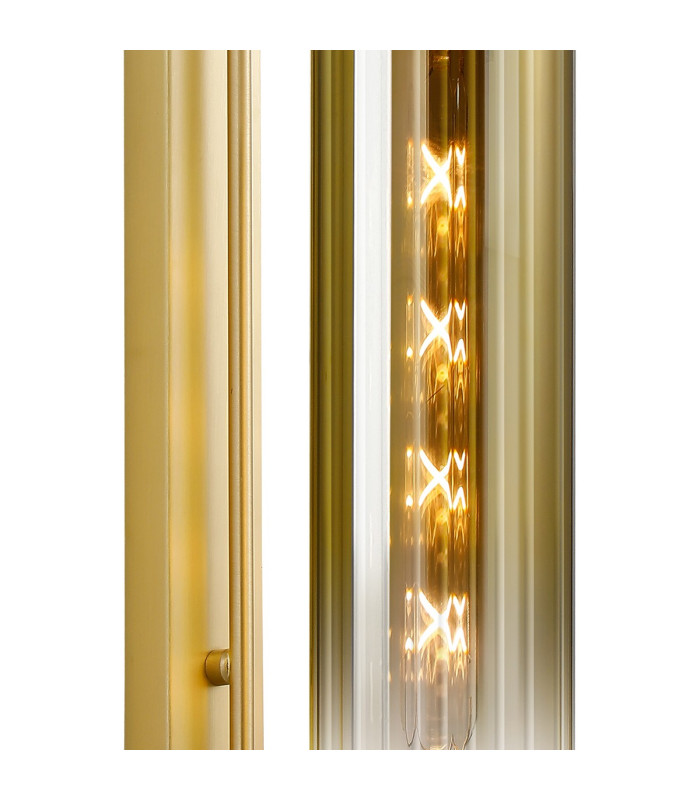 Clarkson 70cm Curved Wall Light 1 Light E27 Satin Gold / Gold Fade-6