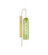 Clarkson 70cm Curved Wall Light 1 Light E27 Satin Gold / Green-1