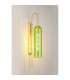 Clarkson 70cm Curved Wall Light 1 Light E27 Satin Gold / Green-3