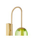Clarkson 70cm Curved Wall Light 1 Light E27 Satin Gold / Green-5