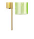 Clarkson 70cm Curved Wall Light 1 Light E27 Satin Gold / Green-7