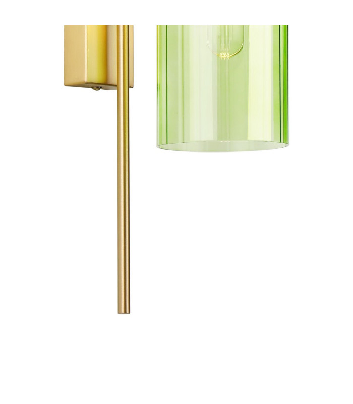 Clarkson 70cm Curved Wall Light 1 Light E27 Satin Gold / Green-7