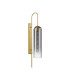 Clarkson 70cm Curved Wall Light 1 Light E27 Satin Gold / Smoke Fade-3