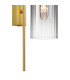 Clarkson 70cm Curved Wall Light 1 Light E27 Satin Gold / Smoke Fade-6