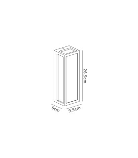 Cooperstown Flush Frosted Wall Lamp 10W LED 3000K IP65 Anthracite -2