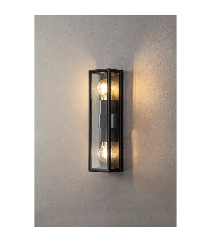 Cooperstown Flush Wall Lamp 2 x E27 IP65 Anthracite -3