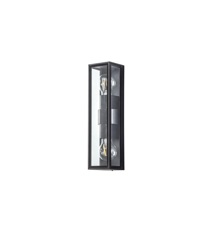 Cooperstown Flush Wall Lamp 2 x E27 IP65 Anthracite -4
