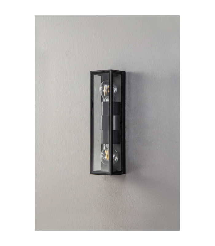 Cooperstown Flush Wall Lamp 2 x E27 IP65 Anthracite -10