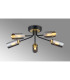 Harpursville 51cm Ceiling 5 Light G9 Satin Black/Gold/Smoked Glass-3