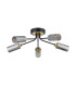 Harpursville 51cm Ceiling 5 Light G9 Satin Black/Gold/Smoked Glass-4
