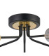 Harpursville 51cm Ceiling 5 Light G9 Satin Black/Gold/Smoked Glass-5