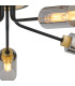 Harpursville 51cm Ceiling 5 Light G9 Satin Black/Gold/Smoked Glass-7
