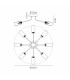 Harpursville Ceiling 8 Light G9 Anthracite/Satin Nickel/Smoked Glass-2